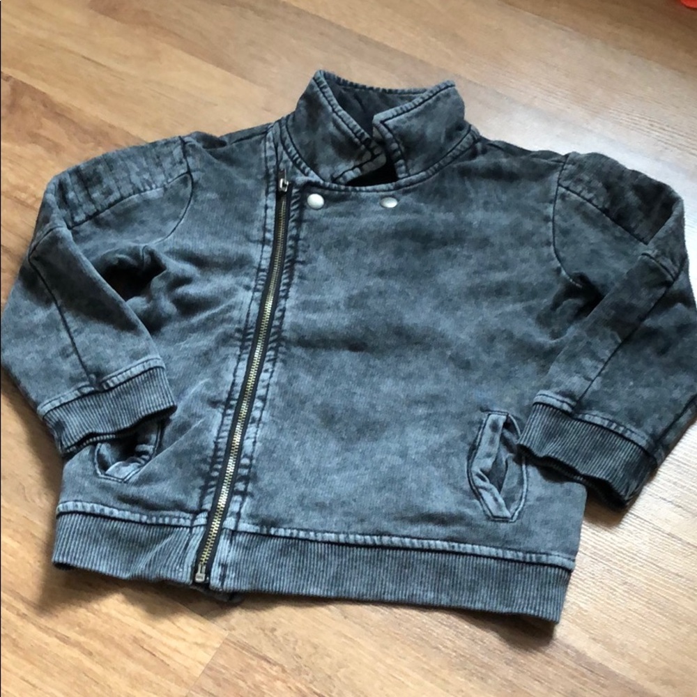 Zara Grey washed looking soft jacket with Zipper